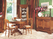 Adagio Living Room Furniture Collection. Elegant living room furniture with an aged cherry-wood finish.
