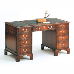 Bevan Funnell Mahogany Pedestal Desk