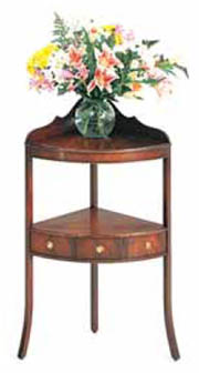 Bevan Funnell Mahogany Etagere Corner Table