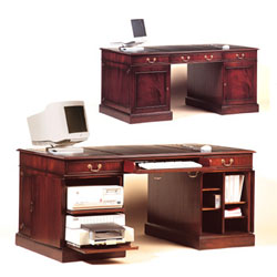 Bevan Funnell Mahogany Computer Desk V970S