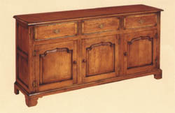 The Penshurst Oak Collection - Oak 3 Door Gothic Sideboard