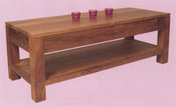 Zen Dining Furniture Coffee Table with Shelf
