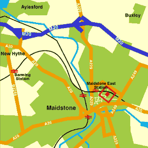 Directions to W.S furniture showroom Maidstone, Kent